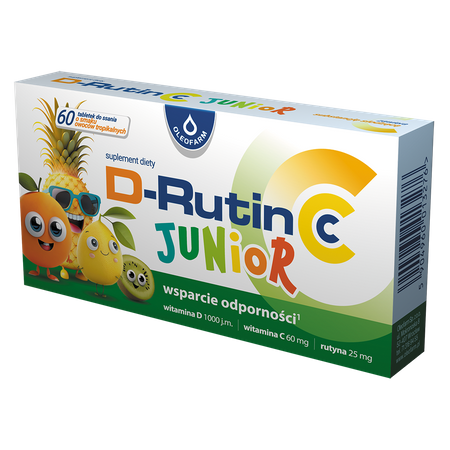 D-Rutin CC Junior - wit.C, wit.D, rutyna, 60 tabletek