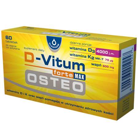 D-Vitum forte Max Osteo  witamina K i D + wapń  60 tabletek